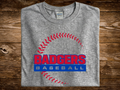 Badgers Baseball Circle Threads (DTF PNG Graphic)