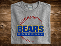 Bears Baseball Circle Threads (DTF PNG Graphic)