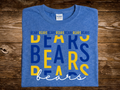 Bears Gold/Blue Stacked (DTF PNG Graphic)