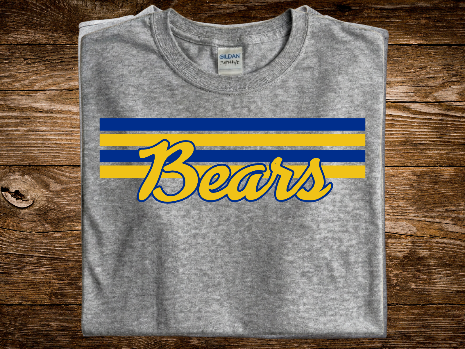 Bears Retro Stripes (DTF PNG Graphic)