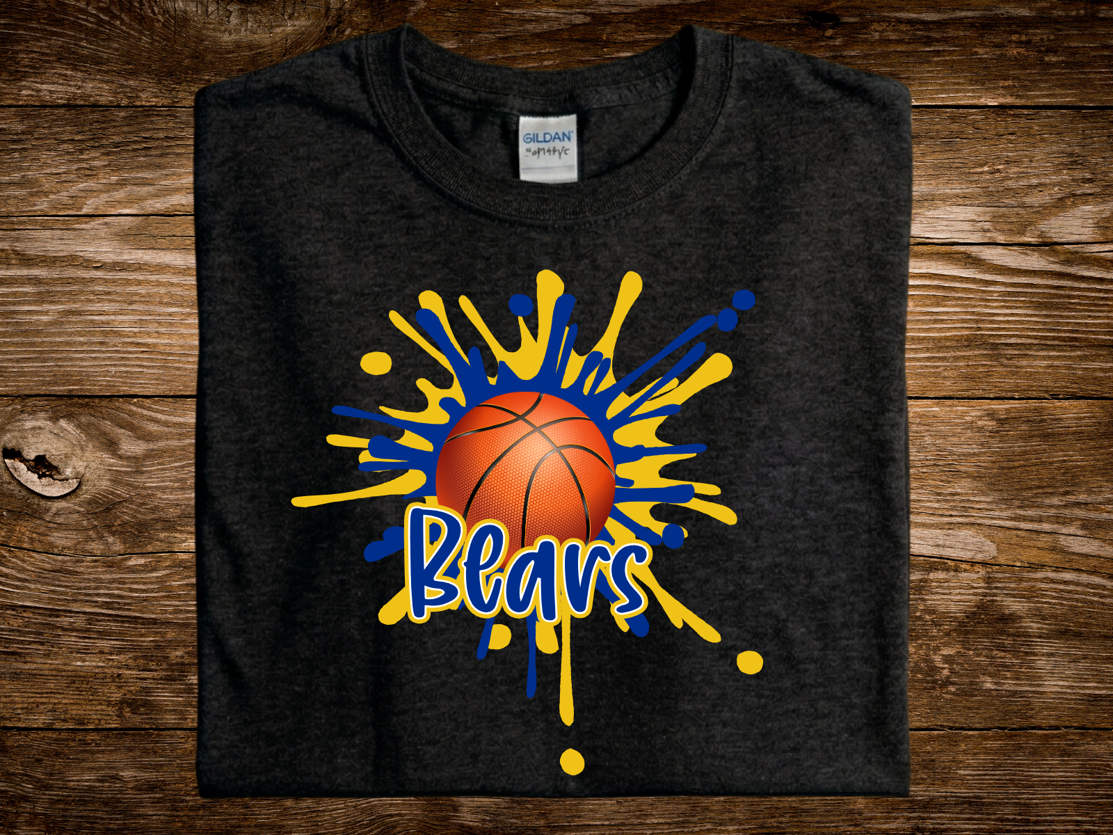 Bears Splash Basketball (DTF PNG Graphic)
