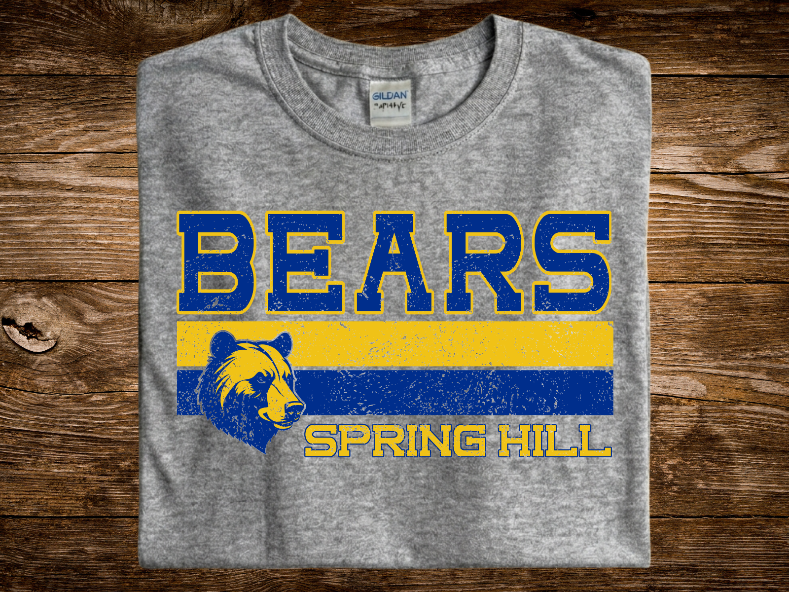 Bears Stripe Grunge (DTF PNG Graphic)