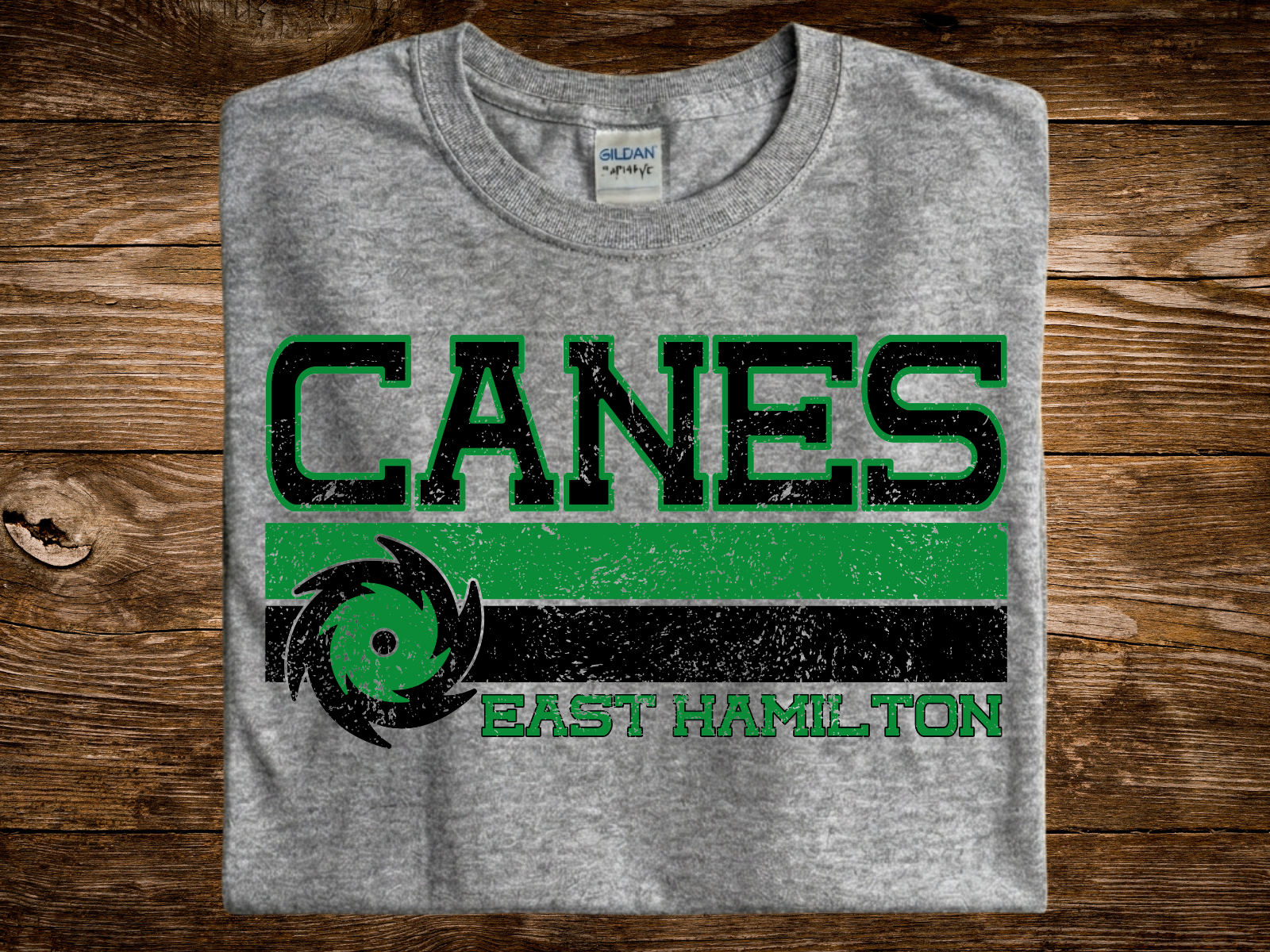 Canes Stripe Grunge (DTF PNG Graphic)