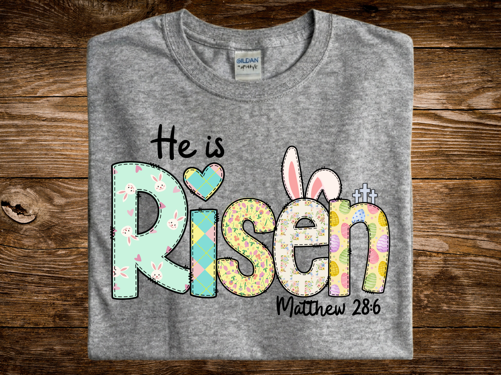 He Is Risen (DTF PNG Graphic)