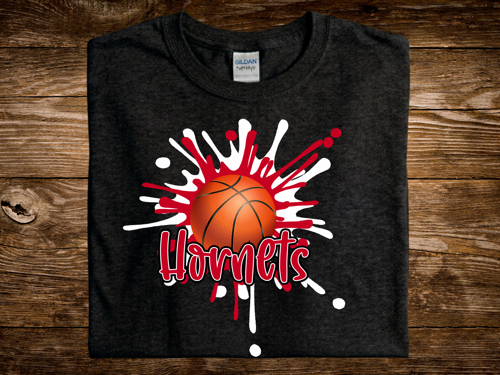 Hornets Splash Basketball (DTF PNG Graphic)