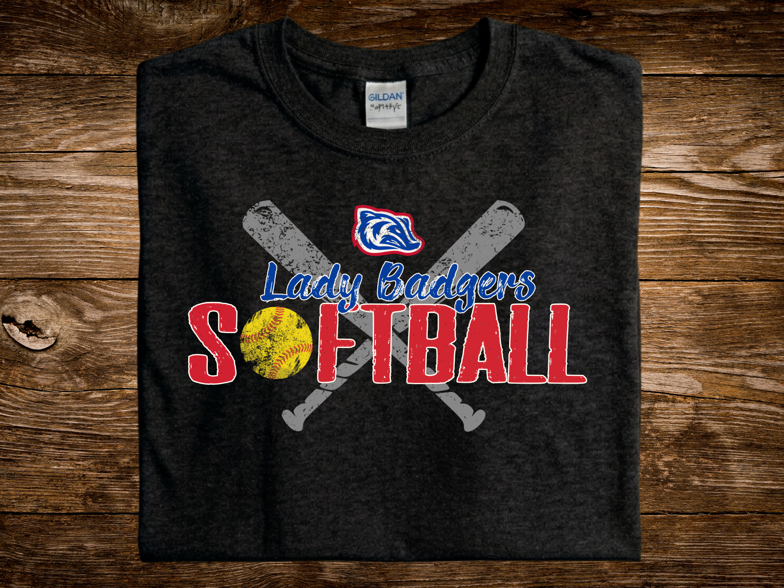 Lady Badgers Softball (DTF PNG Graphic)