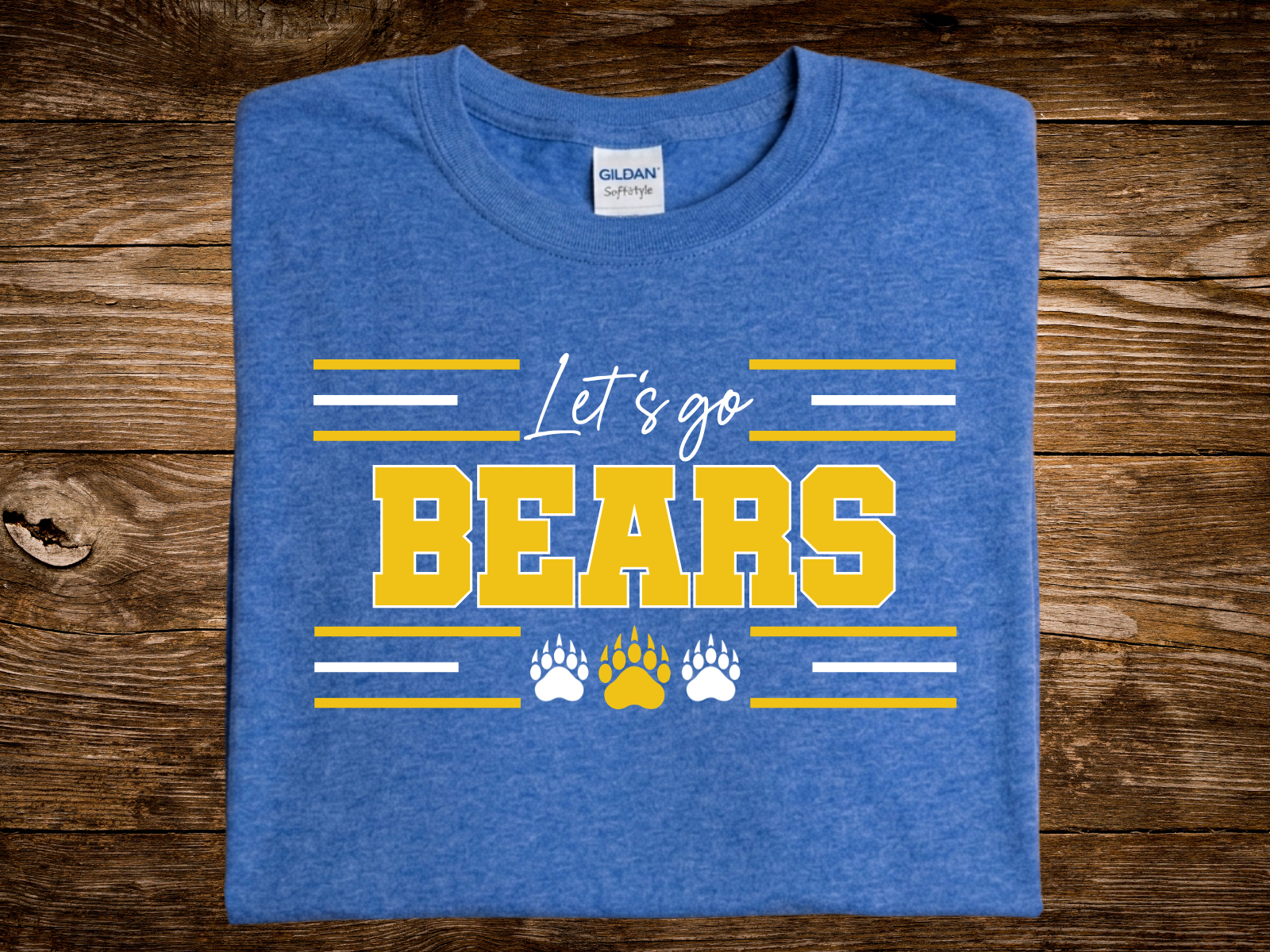 Let's Go Bears (DTF PNG Graphic)