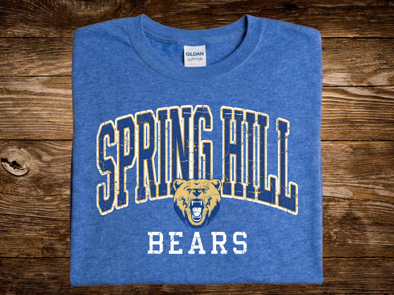 Spring Hill Bears BG Curved (DTF PNG Graphic)