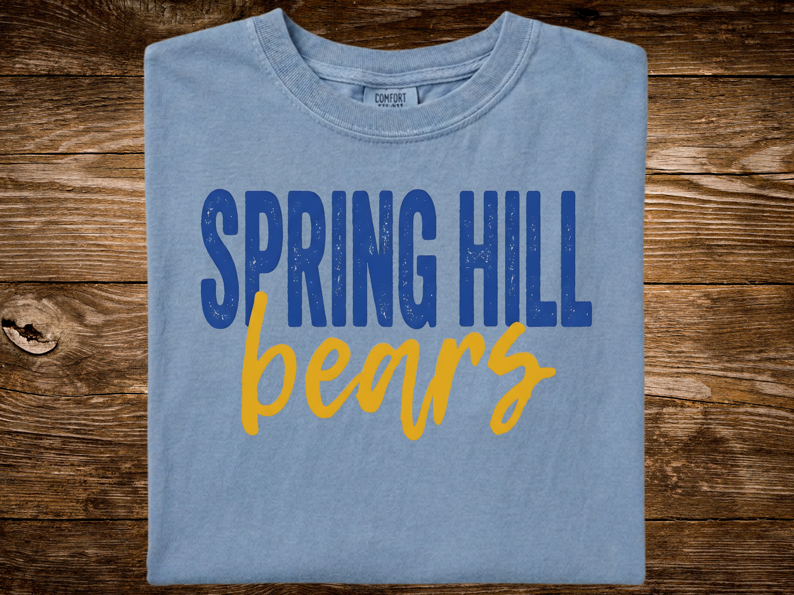 Spring Hill Bears Distressed BG (DTF PNG Graphic)