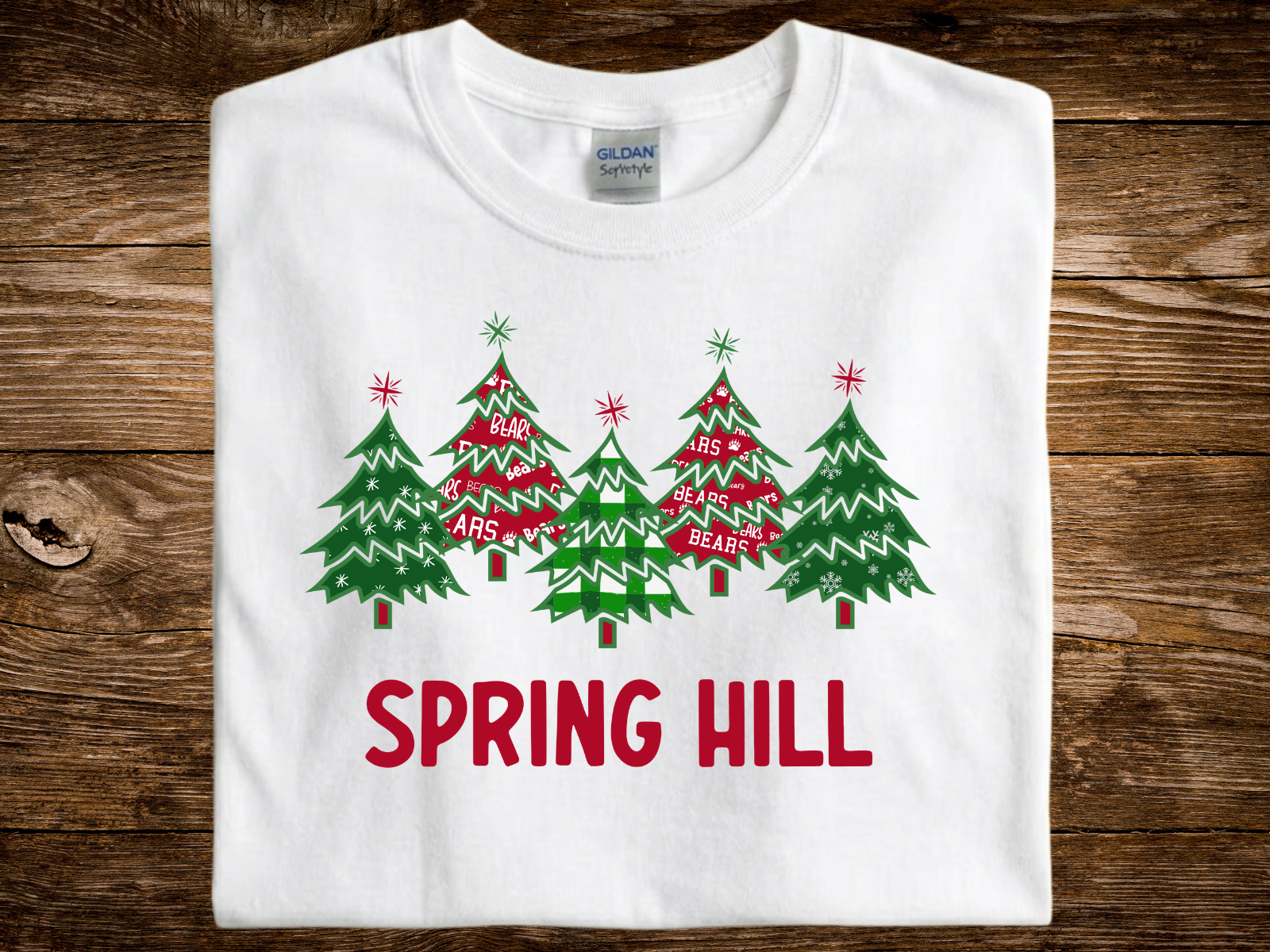 Spring Hill Christmas Trees (DTF PNG Graphic)