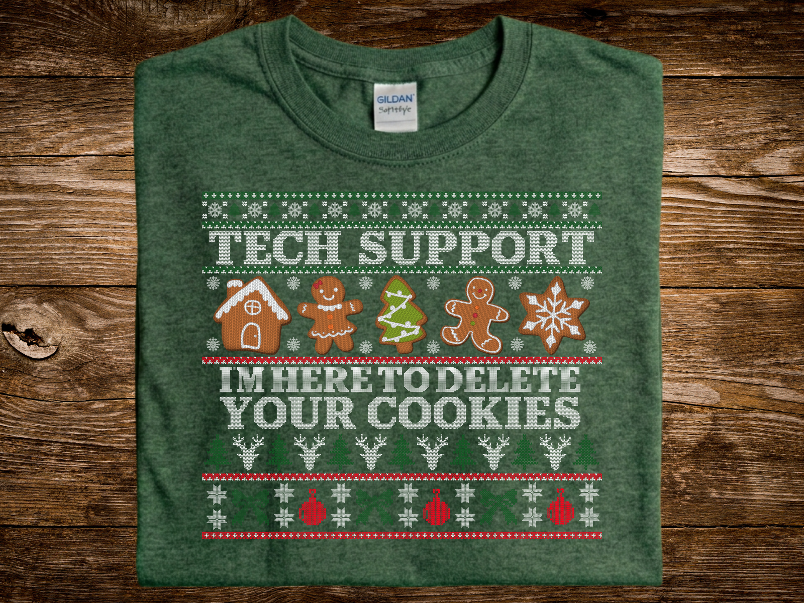Tech Support Ugly Sweater (DTF PNG Graphic)